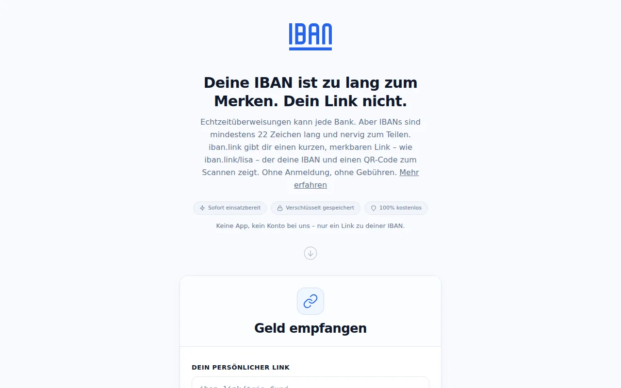 Iban.link – A memorable link for your IBAN