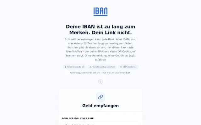 Iban.link – A memorable link for your IBAN