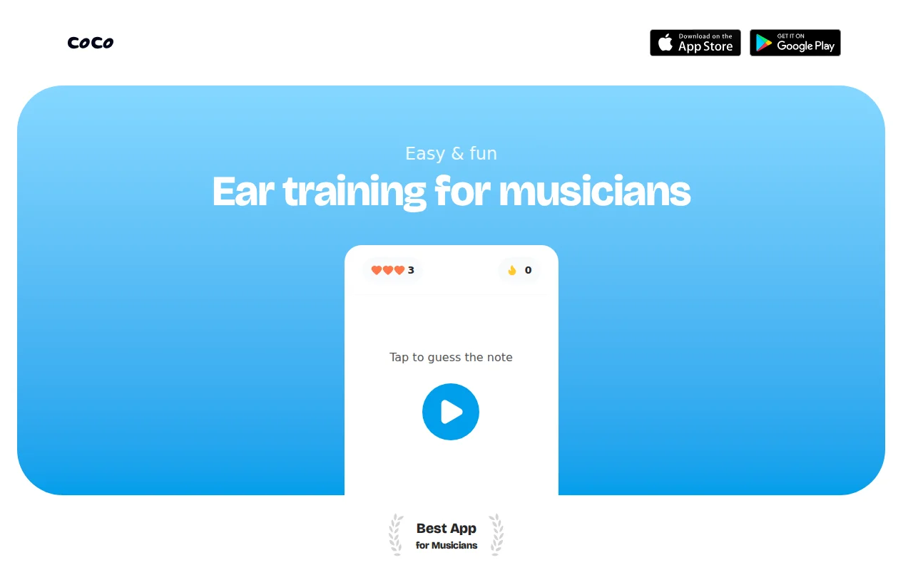Coco Ear Training – a research-backed ear training app for musicians