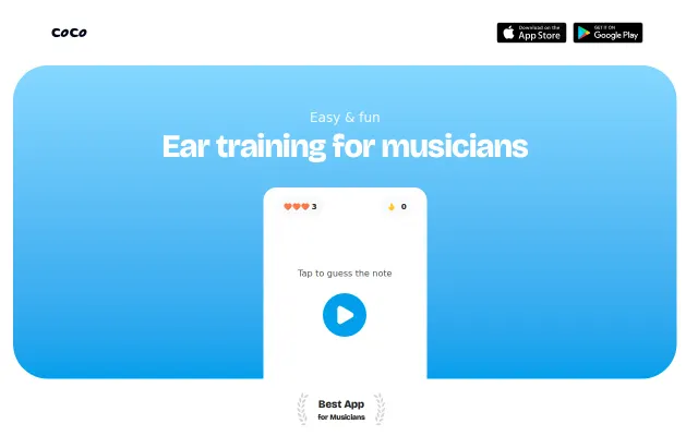 Coco Ear Training – a research-backed ear training app for musicians