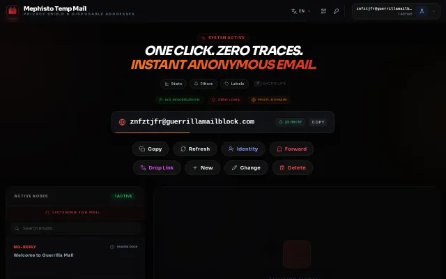 MephistoMail – A RAM-only, tracker-free disposable email client