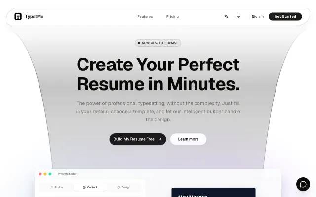 TypstMe – Build ATS-proof resumes using Typst and WASM
