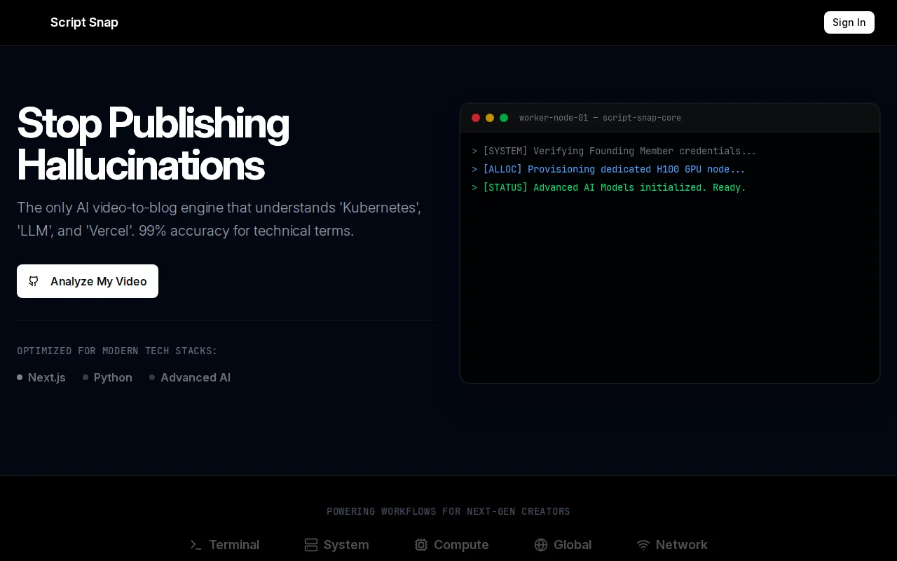 Script Snap – Extract code from videos