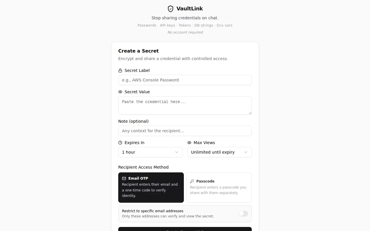 Stop Pasting Credentials in Slack
