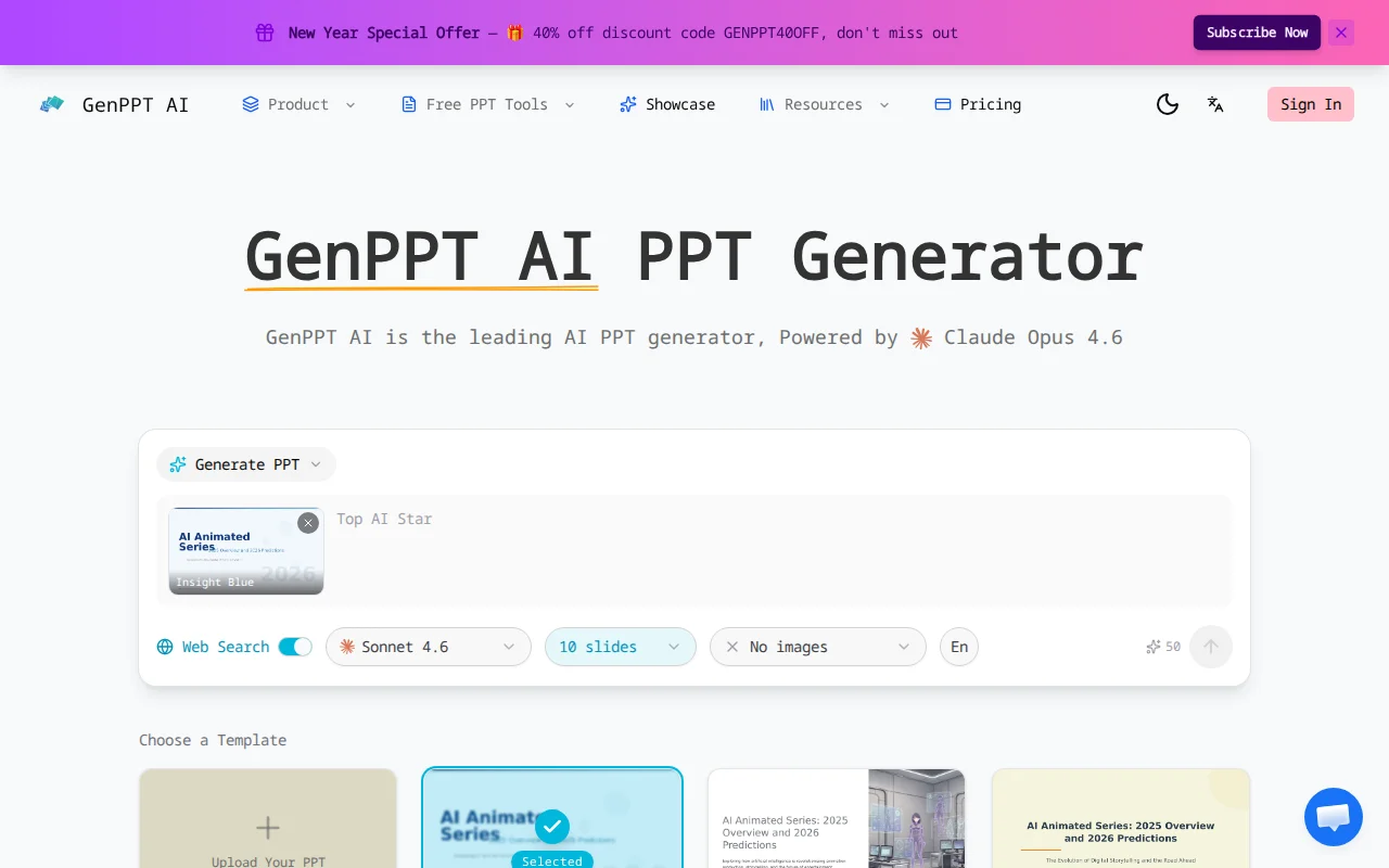 GenPPT AI – Turn any idea into professional slides in seconds