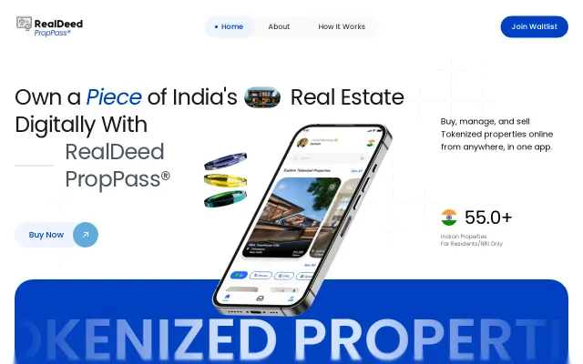 RealDeed PropPass – Own Indian Real Estate Digitally from INR 10k