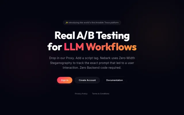 Nebark – Simple A/B Testing for system prompts using steganography