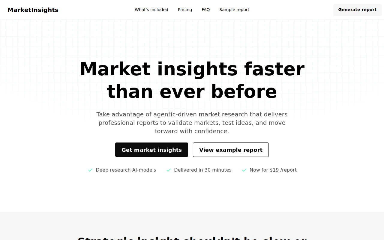 MarketInsights – Your on-demand market research analyst