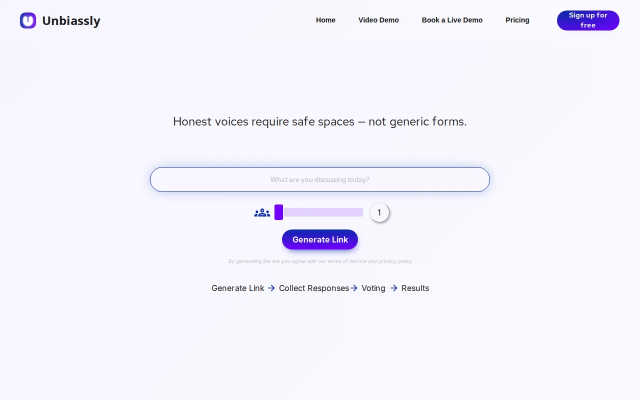 Unbiassly – No more hiding behind cameras