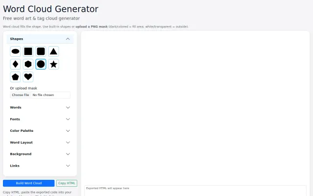 WordBulb – Interactive Word Cloud Generator You Can Use for Navigation