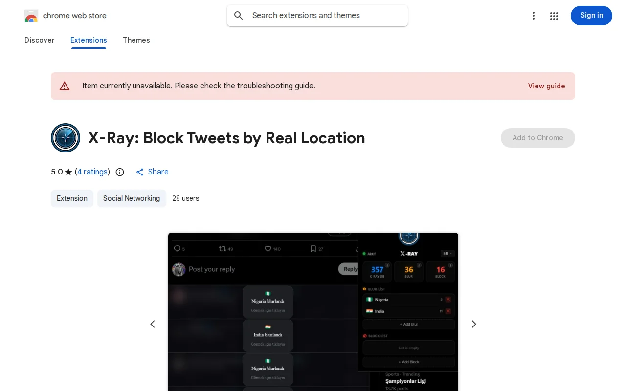 X-Ray – Filter your X (Twitter) timeline by country