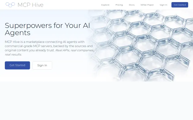 MCP-hive.com A marketplace where MCP Server developers can earn