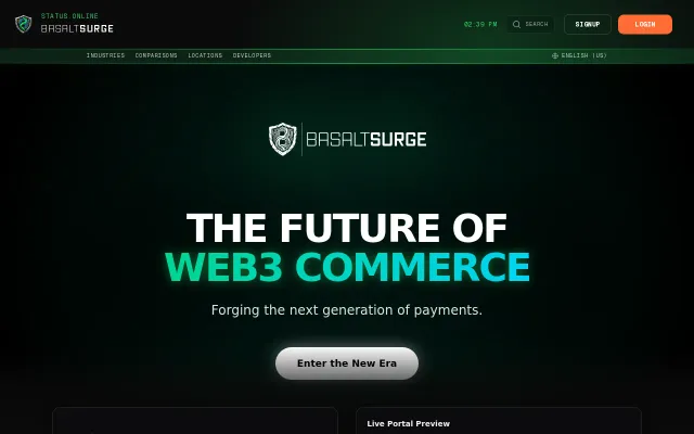 BasaltSurge – Web3 POS checkout and AI-agent commerce API