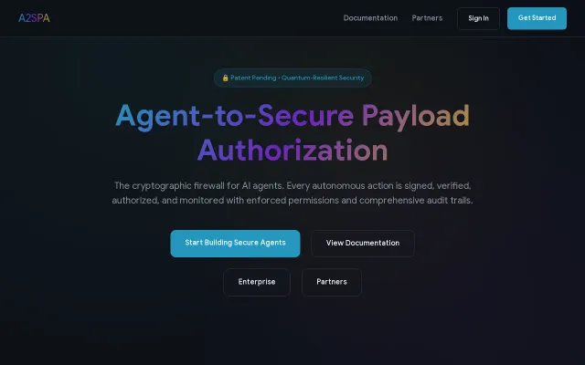 A2SPA – Cryptographic payload signing and verification for AI agents