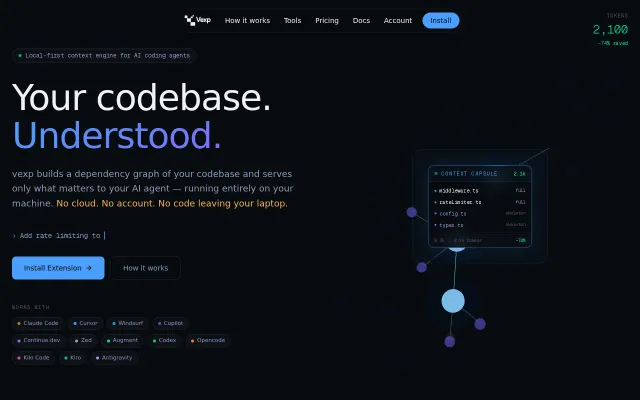 Vexp – Local-first context engine for AI coding agents