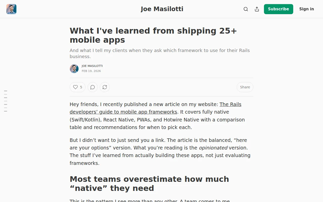 What I've learned from shipping 25 mobile apps