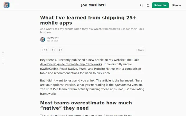 What I've learned from shipping 25 mobile apps