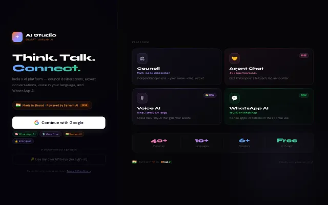 AI Studio – Multi-Persona AI with WhatsApp and Memory