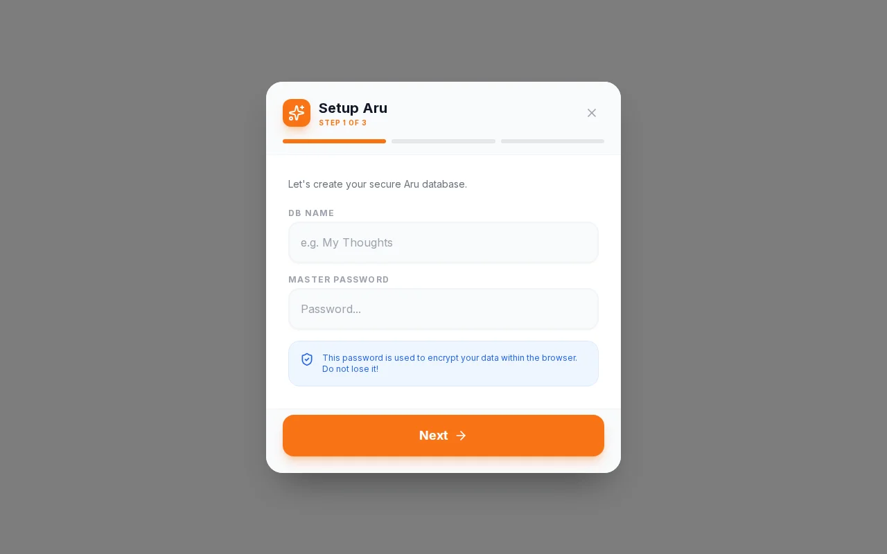 Aru AI local-first AI assistant with semantic memory in browser SQLite