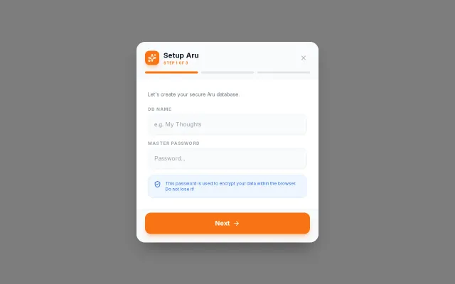 Aru AI local-first AI assistant with semantic memory in browser SQLite