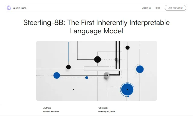 Steerling-8B, a language model that can explain any token it generates