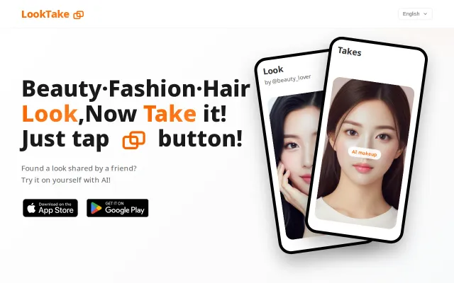 LookTake – Try anyone's makeup, outfit, or hairstyle on your photo