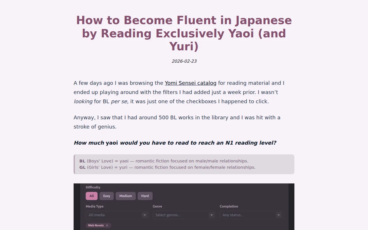 How to Become Fluent in Japanese by Reading Exclusively Yaoi (and Yuri)