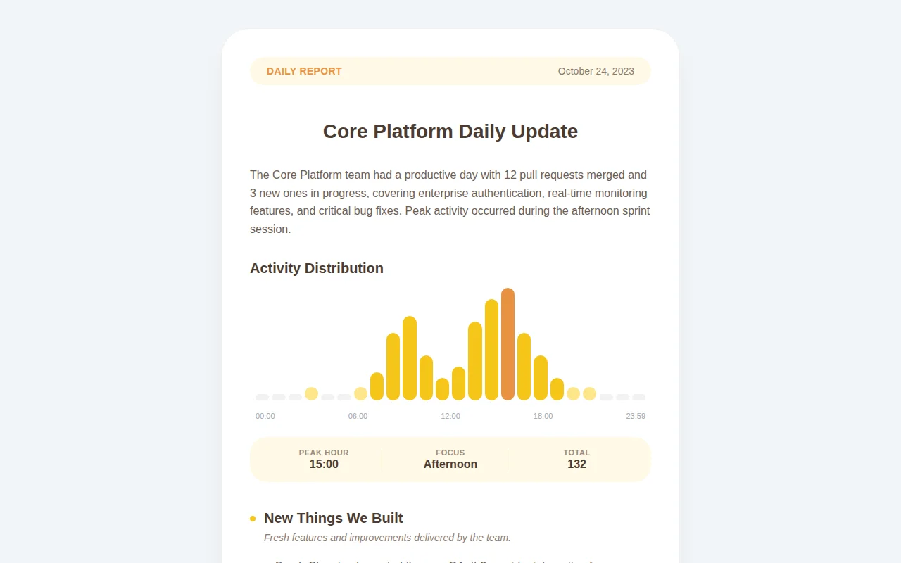 I built an AI that explains what your developers did this week