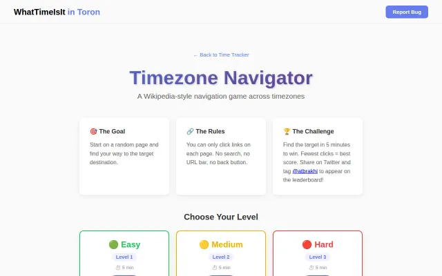A timezone navigation game: try cracking level 3
