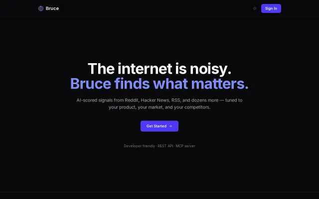 Bruce – AI signal radar for Reddit/HN that learns what matters to you