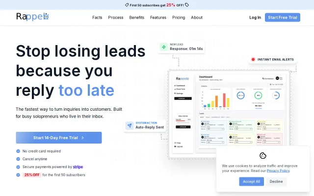 Rappelo – A small tool for solopreneurs to capture leads faster