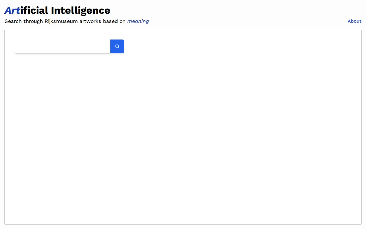 Search through half a million works of art using natural language
