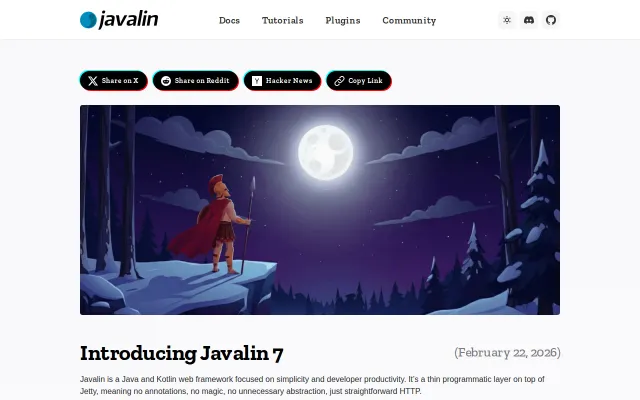 I just released v7 Javalin, a JVM web framework