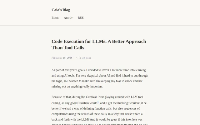 Code Execution for LLMs via a Sandboxed Lua REPL