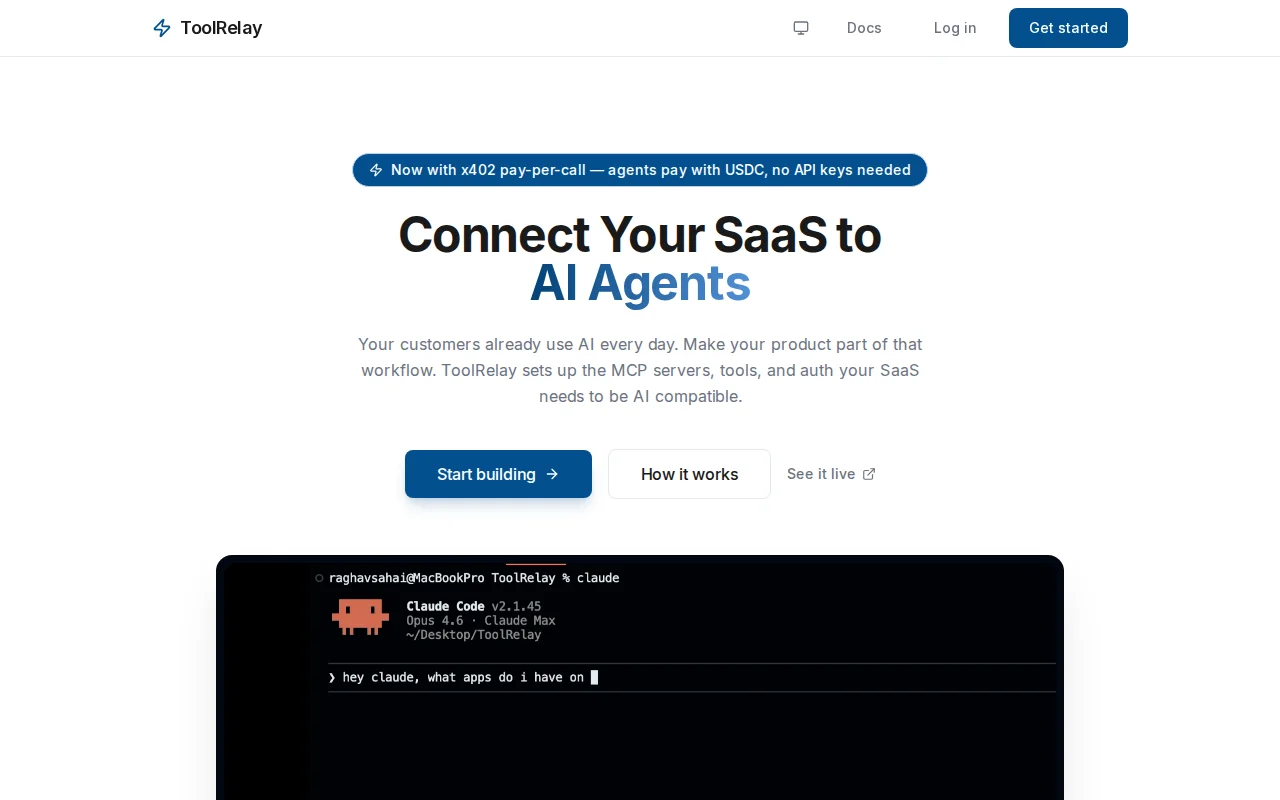 Toolrelay.io – Connect Your SaaS to AI