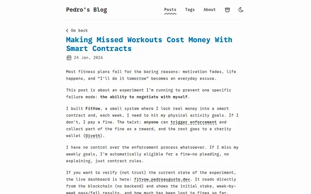 Making missed workouts cost money with Android TEE and smart contracts