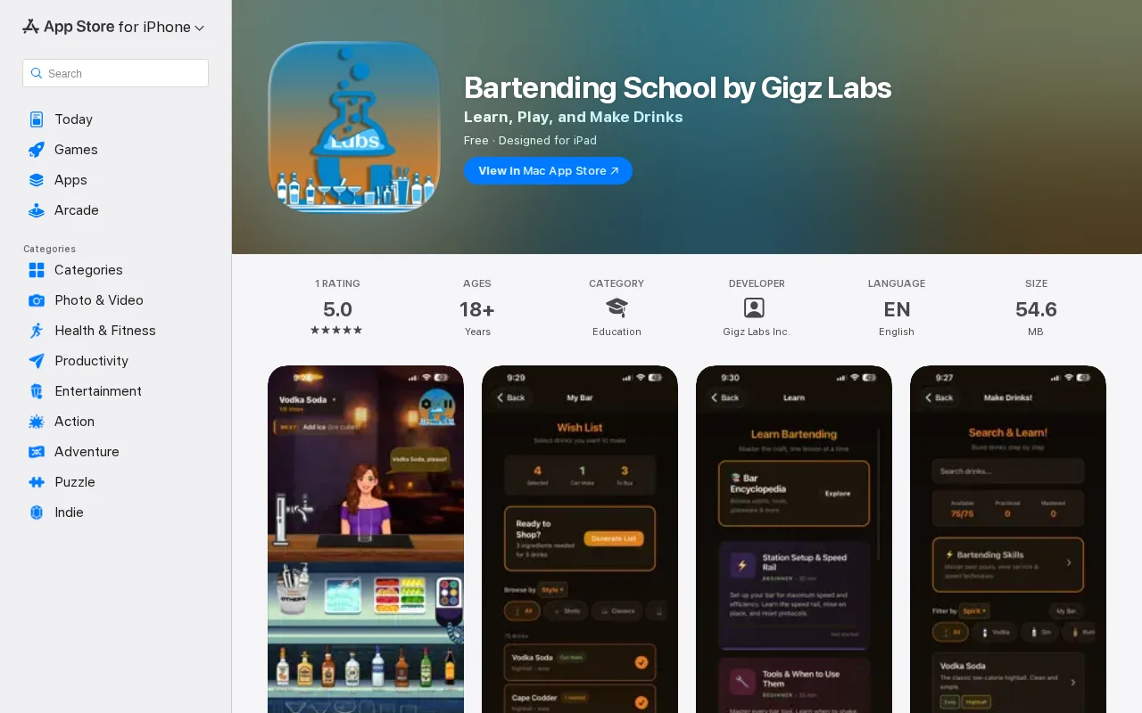 Free bartending school app – learn cocktails without paying for school