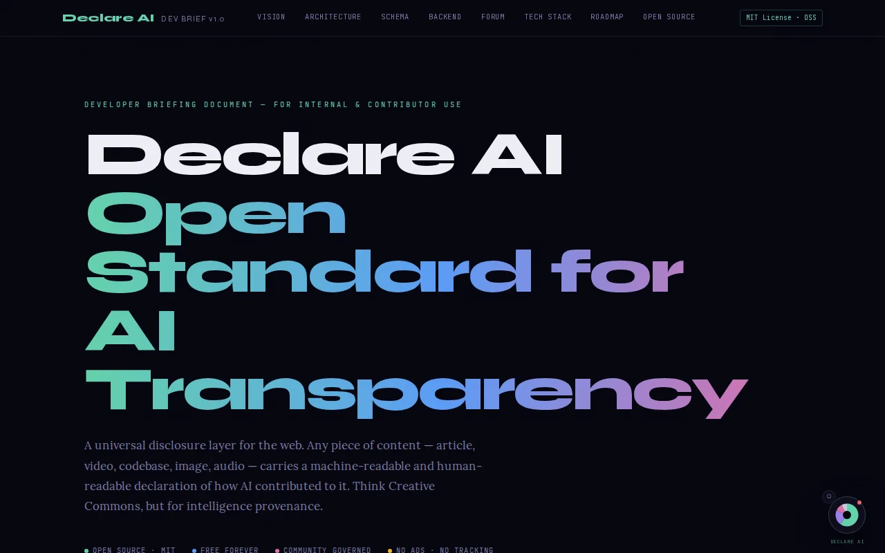 Declare AI – open standard for AI content disclosure