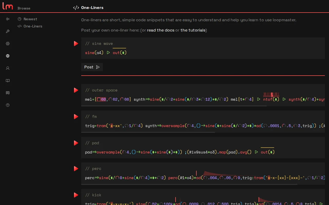 Audio DSP One-Liners