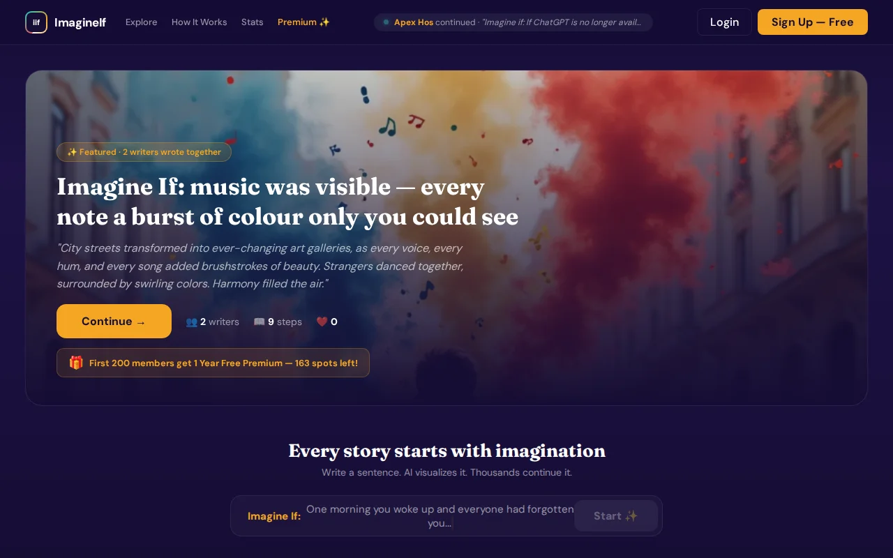 ImagineIf – Collaborative storytelling where AI visualizes each segment