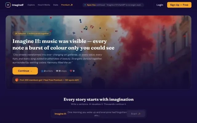 ImagineIf – Collaborative storytelling where AI visualizes each segment