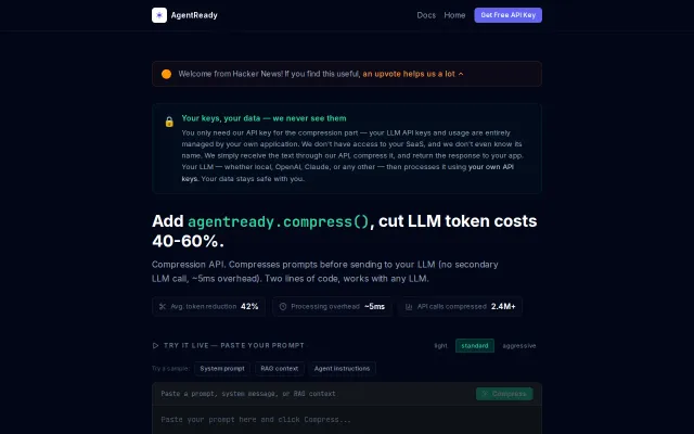 I cut LLM API bill by 55% with a Python text compressor, no AI involved