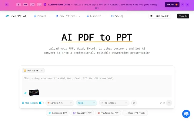 AI PDF to PPT – Convert PDF Documents into Editable Presentations
