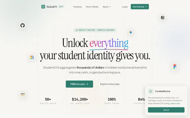 StudentOS – Track the $14,200 in student benefits you're leaving behind