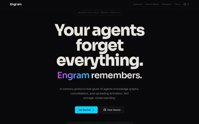 Engram – Open-source agent memory that beats Mem0 by 20% on LOCOMO