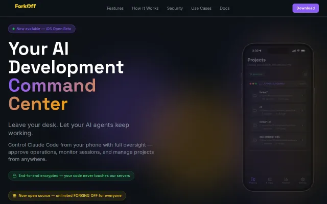 ForkOff – Orchestrate Your Agents, Anytime, Anywhere