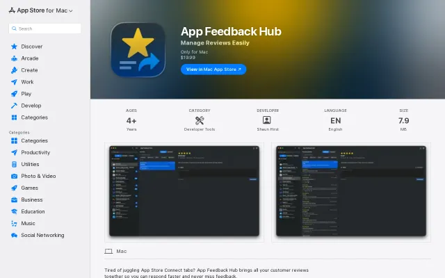 App Feedback Hub – Simple, structured app reviews for macOS