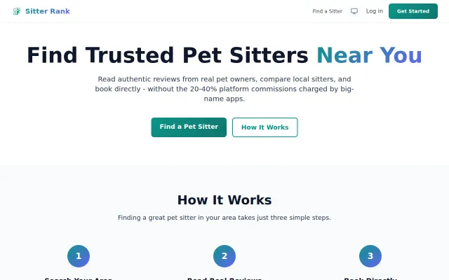 Sitter Rank – Pet sitter booking without 20-40% platform fees