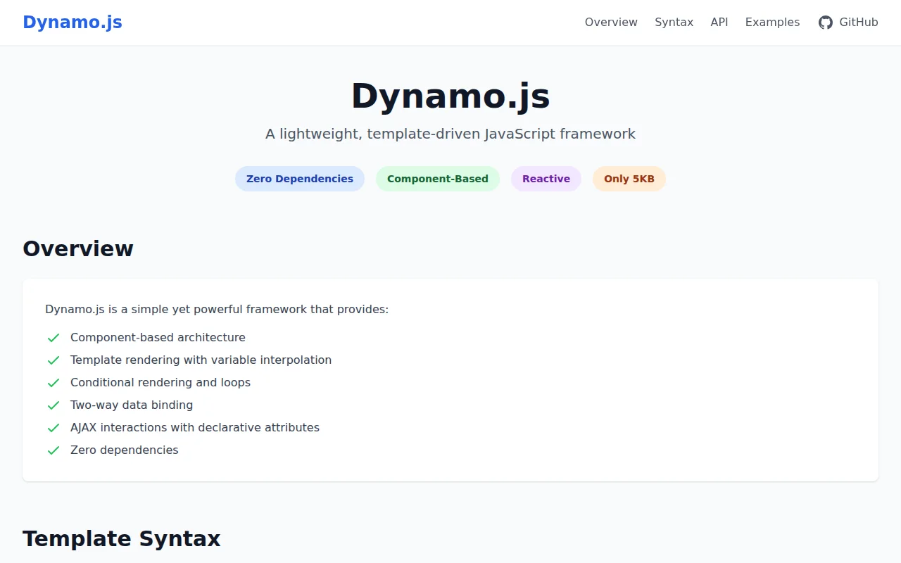 Can we simplify front end again? Meet DynamoJS