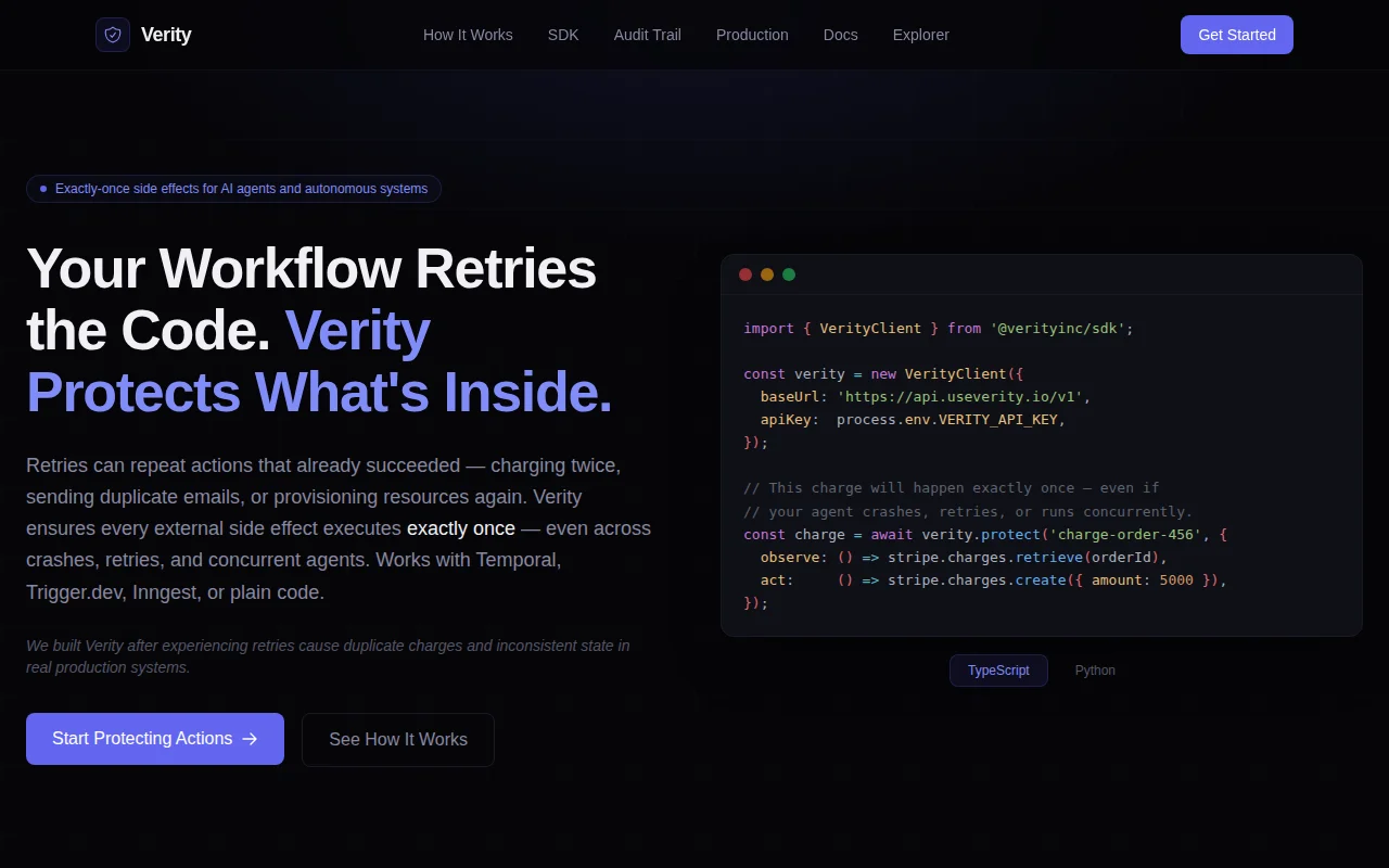 Verity – I got tired of debugging duplicate emails after job restarts